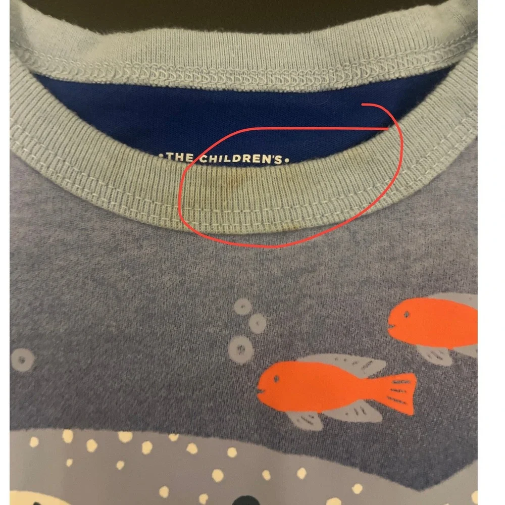 The Children's Place Graphic Tee Toddler 3T Blue Octopus Shark 1616